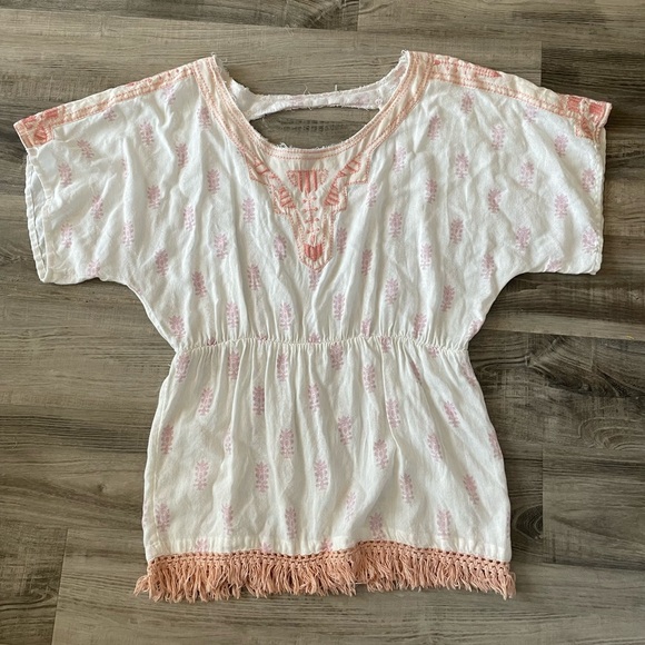 Free people tunic with embroidery and fringe - Picture 1 of 6